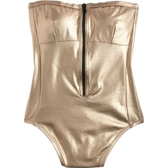 J. Crew Other - J. Crew gold Zip-front One-piece Swimsuit
